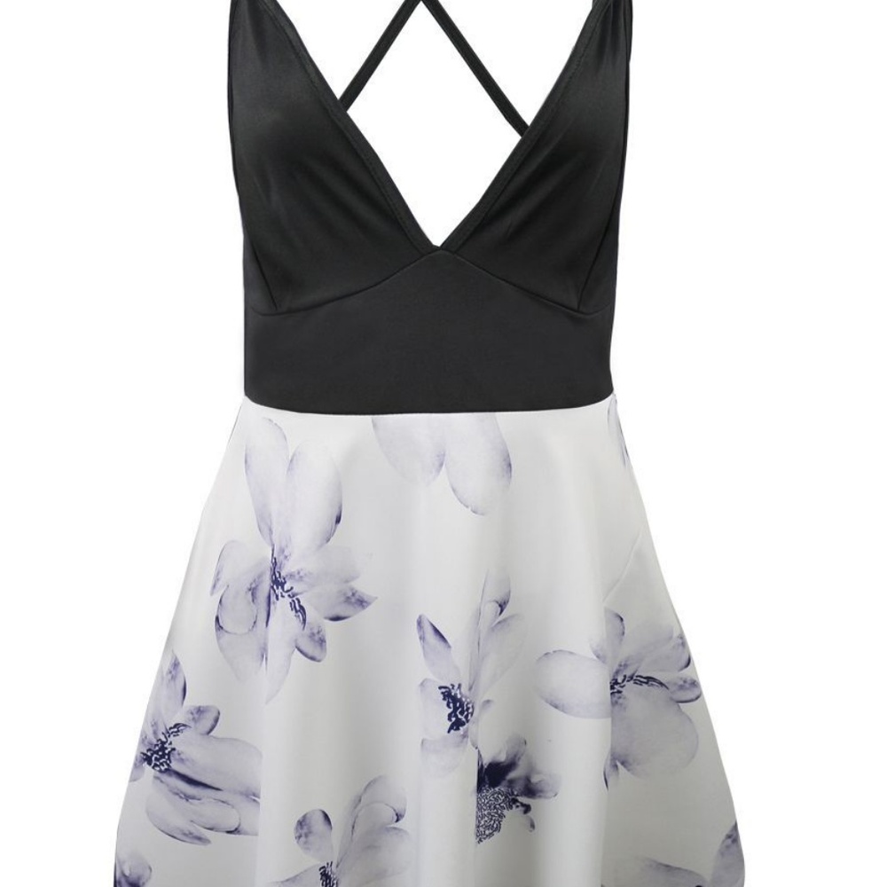 Strappy Back A-Line Mini Summer Dress - Picture 4 of 5